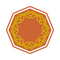 Halal template for Islamic pattern. Logo for properly cooked foo