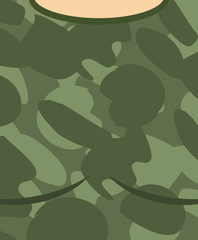 Military torso. Soldier Chest. Army clothes background