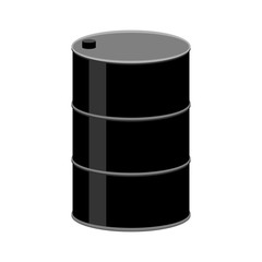 Barrel oil isolated. Black fuel container on white background. i