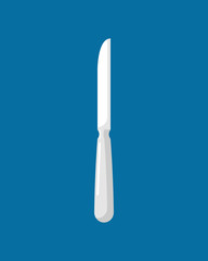 Table knife isolated. Kitchen cutlery for eating. silverware