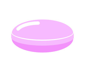 Pink Candy isolated. lollipop on white background. Sweetness