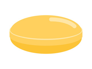 Yellow Candy isolated. lollipop on white background. Sweetness