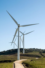 Wind turbines in Facinas. Tarifa, Spain.