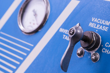 Vacuum Pump casting machines Valve Gauge close-up