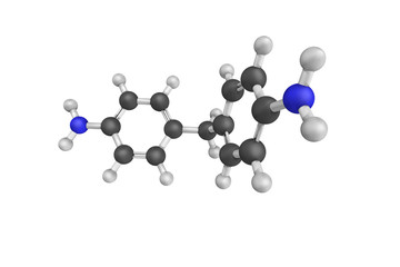 3d structure of 4,4'-Methylenedianiline (MDA) is a suspected car