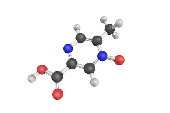3d structure of Acipimox, a niacin derivative used as a lipid-lo