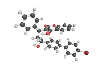 3d structure of Bromadiolone, a potent anticoagulant rodenticide
