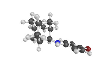 3d structure of Bromantane, an atypical psychostimulant and anxi