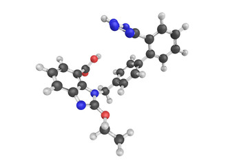 3d structure of Candesartan, an angiotensin II receptor antagoni