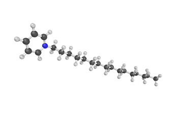 3d structure of Cetylpyridinium chloride, used in mouthwashes, t