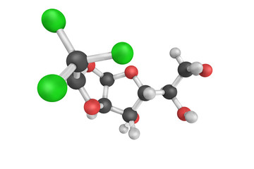 3d structure of Chloralose, an avicide and a rodenticide used to