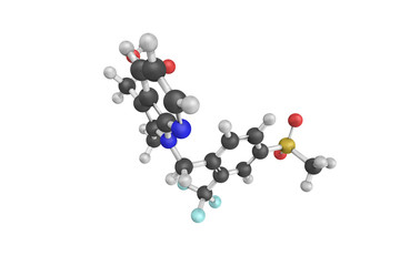 3d structure of Fevipipranis, a drug which acts as a selective,