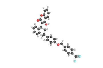 3d structure of Flocoumafen, an anticoagulant of the 4-hydroxyco