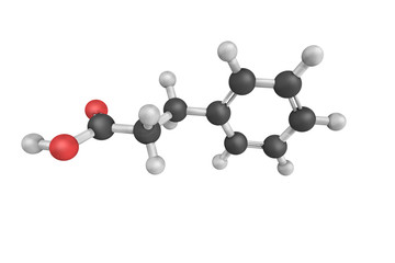 3d structure of Hydrocinnamic acid, also known as Phenylpropanoi