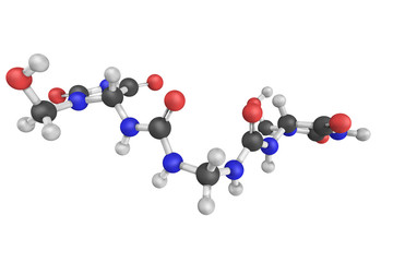 3d structure of Imidazolidinyl urea, an antimicrobial preservati