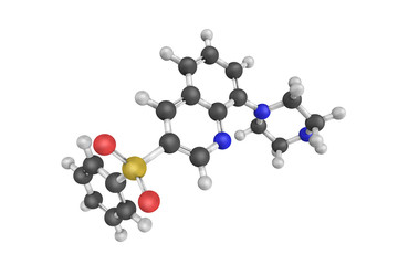 3d structure of Intepirdine, a selective 5-HT6 receptor antagoni