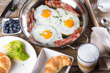 Frühstück Tisch Spiegelei 