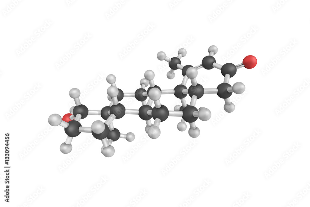 Wall mural 3d structure of metenolone, also known as methenolone, a long-ac