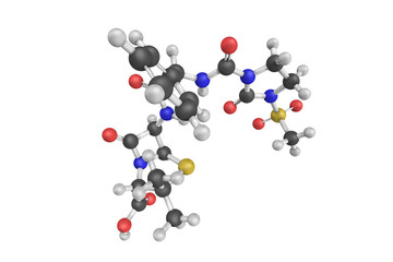 3d structure of Mezlocillin, a broad-spectrum penicillin antibio