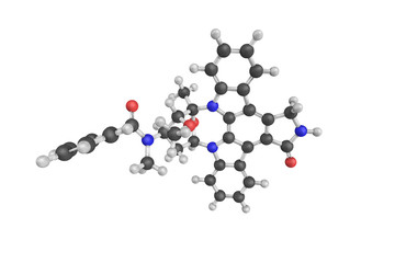 3d structure of Midostaurin, a multi-target protein kinase inhib