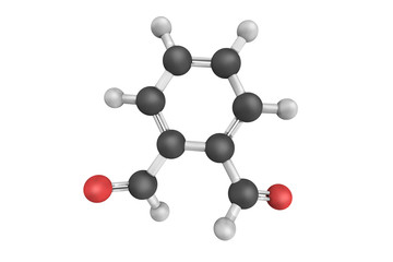 3d structure of o-Phthalaldehyde, also known as ortho-phthalalde