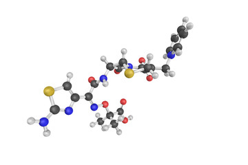3d structure of Pentacef, also known as Ceftazidime, an antibiot