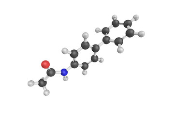 3d structure of p-Phenylacetanilide, linked with salmonella