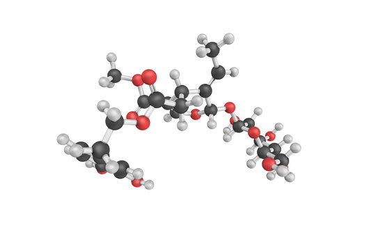 3d structure of Oleuropein, a phenylethanoid, a type of phenolic