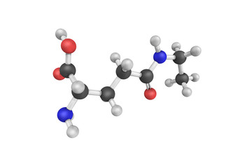 3d structure of Theanine, an amino acid analogue of the proteino