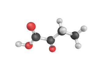 3d structure of 2-oxobutanoic acid, a food and flavor ingredient