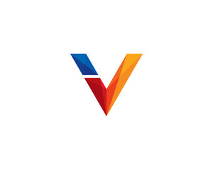 Initial Letter V Check Logo Design Element