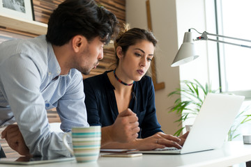 Working on a computer