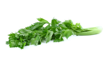  fresh vegetables Celery isolated on white background.