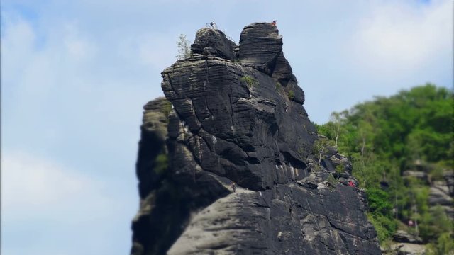 4K UHD free climbing mountain rock tilt shift time lapse 11437
