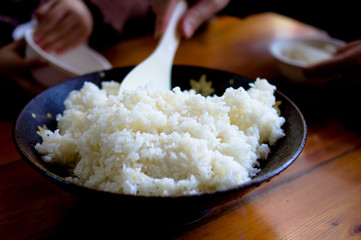 Plain cooked rice
