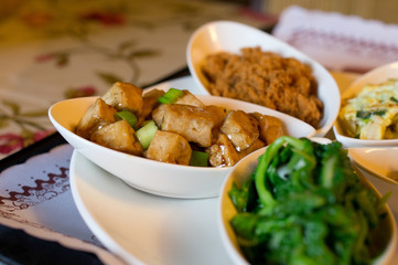 Chinese breakfast (Porridge and dishes)