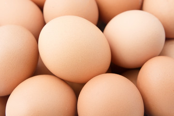 Close up group of eggs