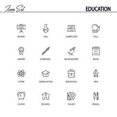 Education icon set