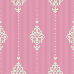 Vector seamless pattern in Victorian style.