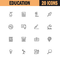 Education icon set