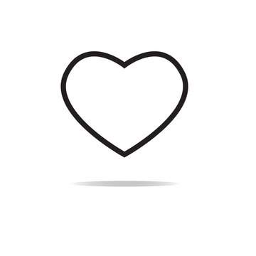 heart on white background. heart sign. Valentine heart simbol.