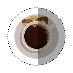 Coffee cup icon. Drink breakfast and beverage theme. Isolated design. Vector illustration