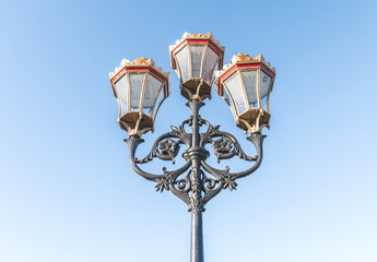 Fototapeta na wymiar Old Victorian street light in Putney, London