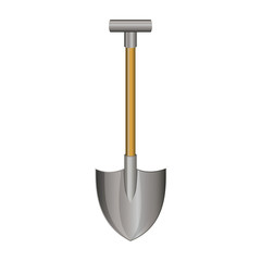 Shovel icon. Under construction work repair and progress theme. Isolated design. Vector illustration