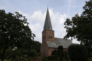 Fototapeta na wymiar Kirche in breklum, deutschland
