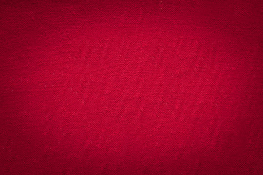 Red Cloth Texture With Black Gradient Vignette, Christmas And Va