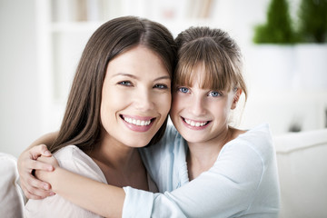Fototapeta premium Mother and Daughter Hugging
