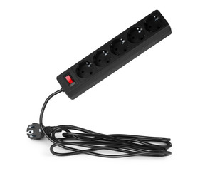 Electric power adapter isolated on white background