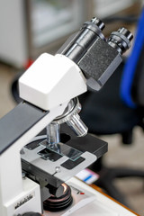 Microscope at laboratory