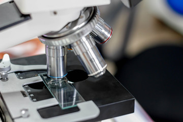 Microscope at laboratory